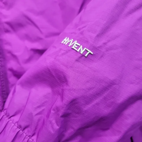 North Face Women's HyVent Purple Jacket Medium Hooded Windbreaker - Picture 4 of 8